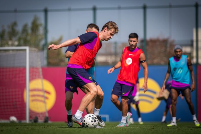 Frenkie De Jong à l'entrainement