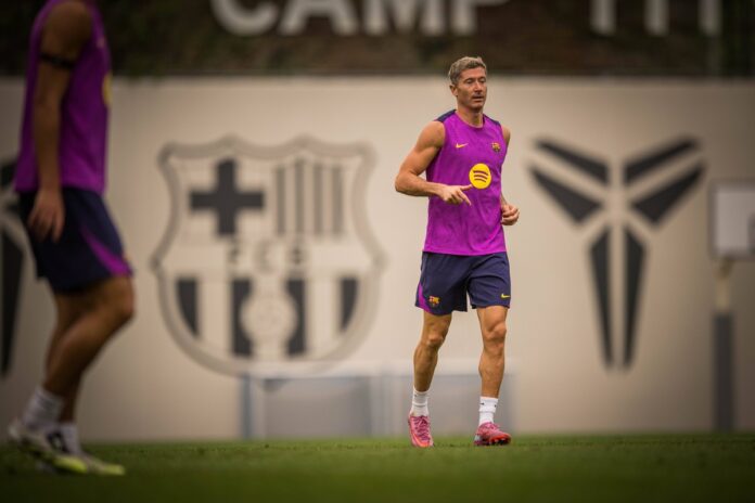 Lewndowski à l'entrainement