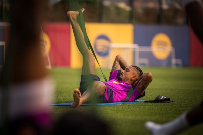 raphinha à l'entrainement