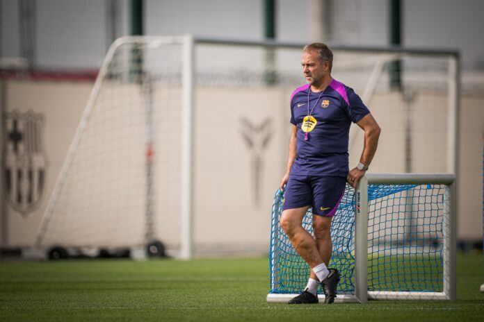 Hansi Flick a l'entrainement