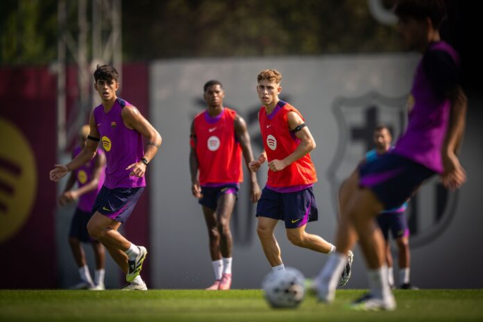fermin lopez a l'entrainement