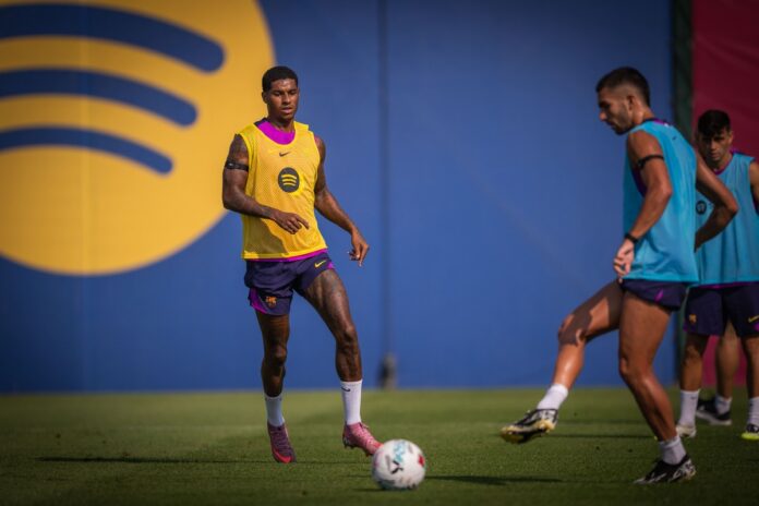 marcus rashford à l'entrainement