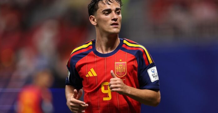 Gavi sous le maillot de l’Espagne lors d’un match international.
