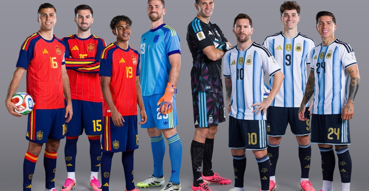 Xavi et Javier Mascherano débattent de la finale entre l’Espagne et l’Argentine.