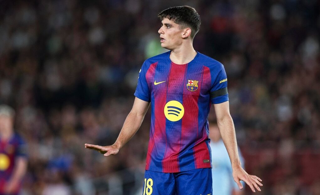 Gerard Martín sous le maillot du Barça lors d'un match.