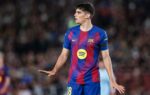 Gerard Martín sous le maillot du Barça lors d'un match.