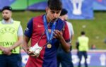 Brian Farinas à l’entraînement avec le FC Barcelone pendant la présaison.