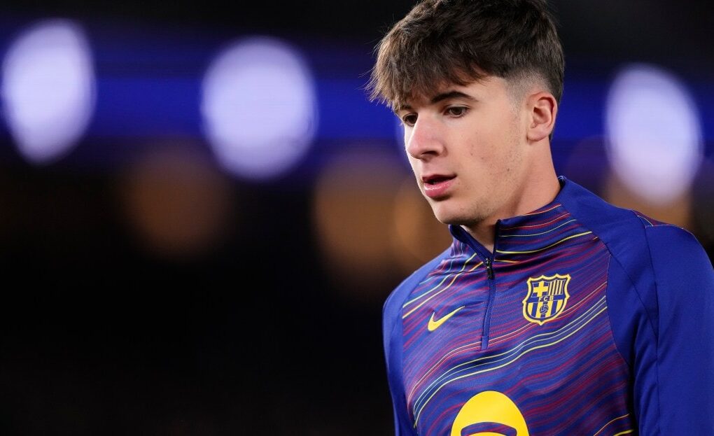 Jofre Torrents avec le maillot du Barça lors de la préparation estivale.
