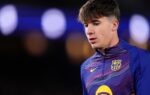 Jofre Torrents avec le maillot du Barça lors de la préparation estivale.