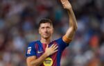 Robert Lewandowski avec le Barça avant son départ en MLS.