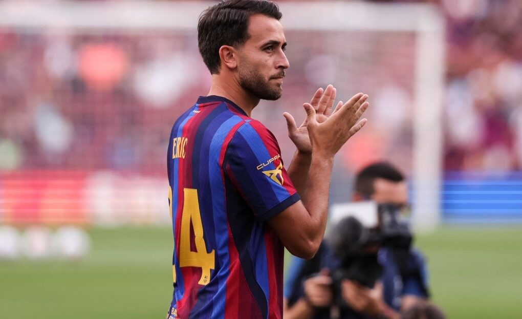 Eric García en action avec le Barça pendant la victoire face à Al Ahly au Trophée Gamper.