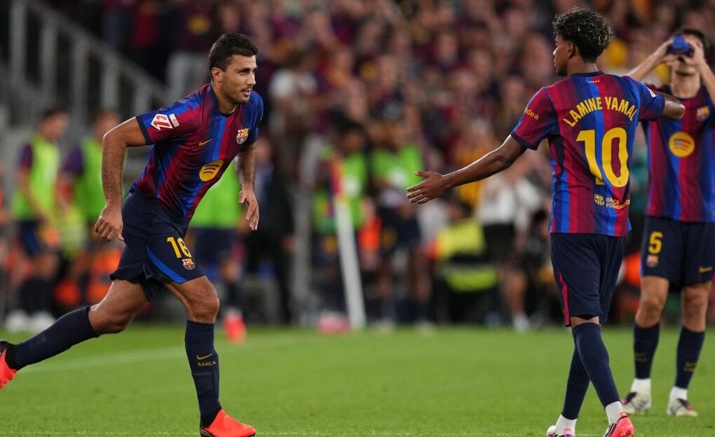 Rodri dispute ses premières minutes sous le maillot du FC Barcelone.