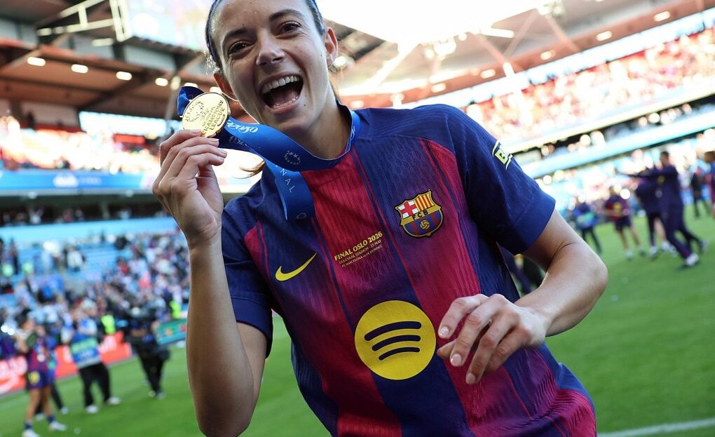 Aitana Bonmatí lors de son retour à l’entraînement avec le Barça Femení.