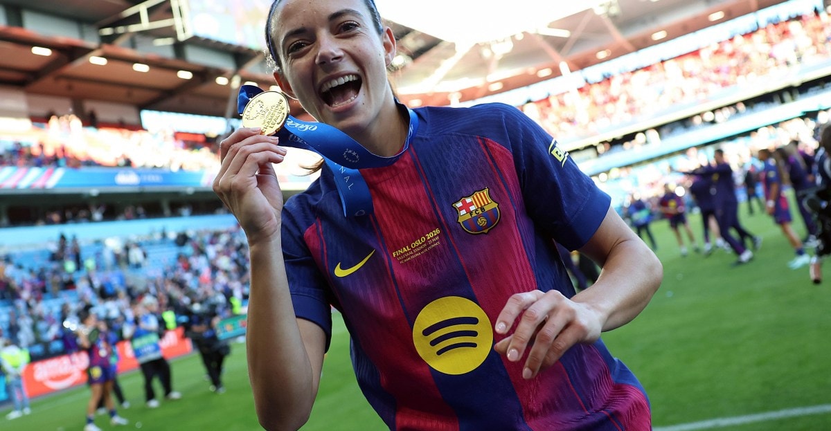 Aitana Bonmatí lors de son retour à l’entraînement avec le Barça Femení.