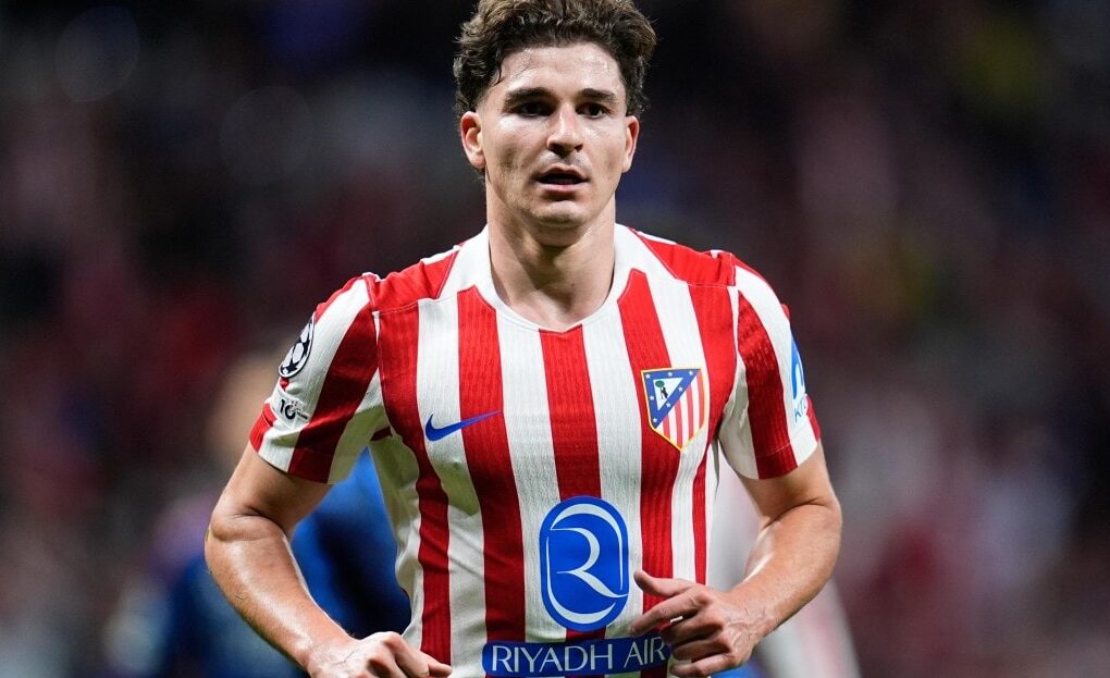 Julián Álvarez sous le maillot de l’Atlético Madrid lors d’un match.