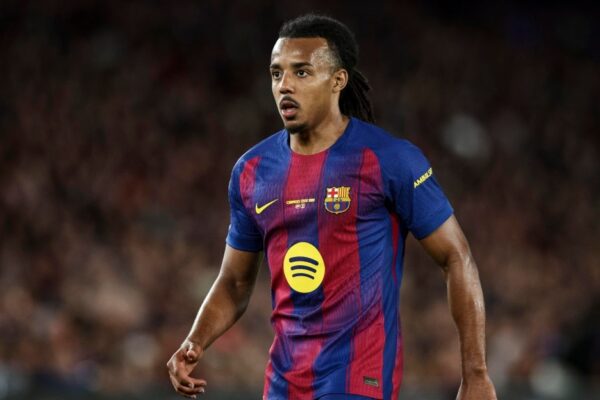 Jules Koundé à l’entraînement sous les couleurs du FC Barcelone.