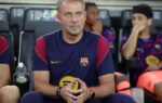 Hansi Flick lors d’un match de présaison du FC Barcelone.