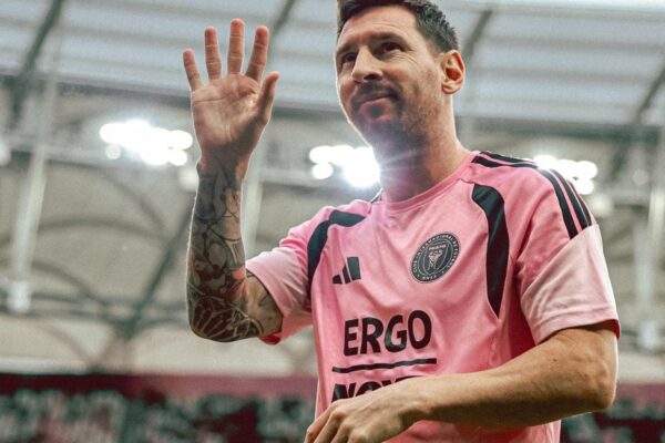 Lionel Messi répond aux questions avant un match d’Inter Miami en Leagues Cup.