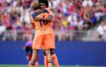 Karim Adeyemi avec le Barça lors du match amical contre le FC Bâle.