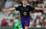 Fermín López célèbre son doublé avec le Barça contre Elche.