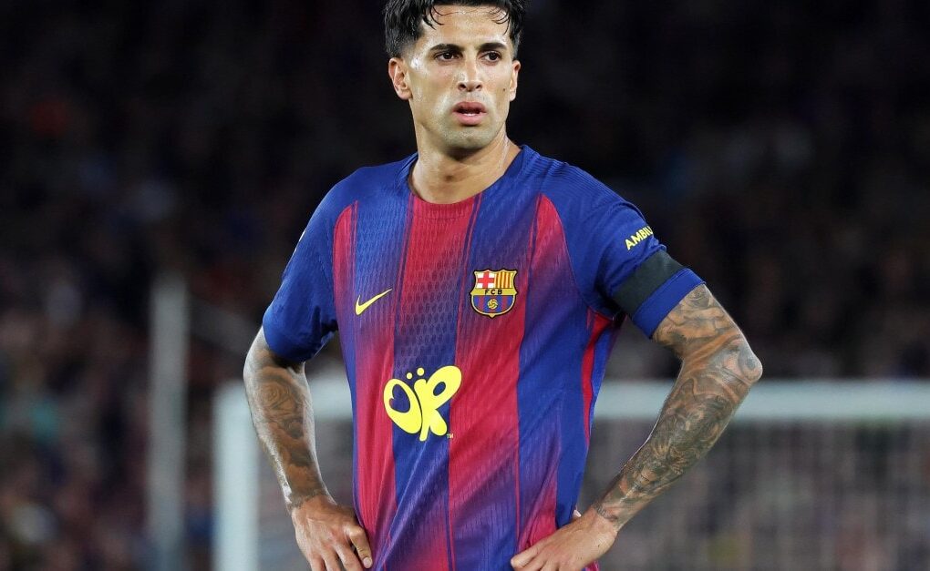 João Cancelo en action sous le maillot du Barça lors de son précédent prêt.