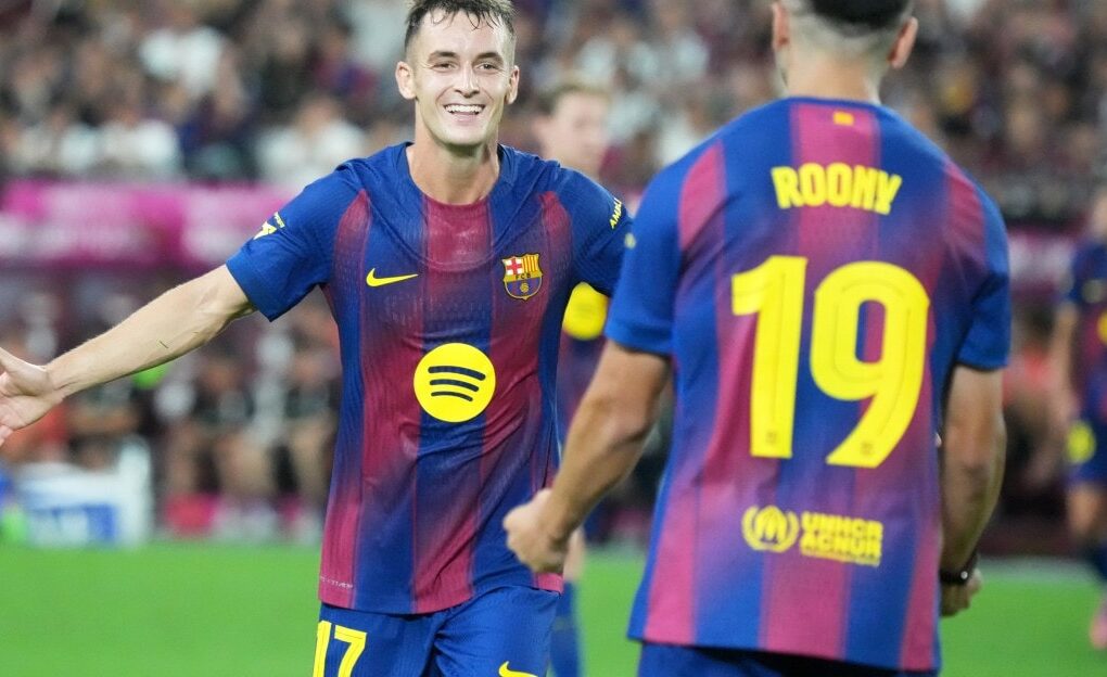 Marc Casadó et Roony Bardghji sous les couleurs du Barça.