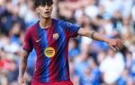 Marc Bernal avec le Barça pendant un match de préparation