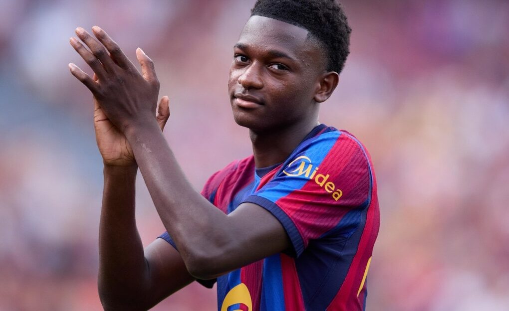 Jesse Bisiwu lors de ses débuts avec le Barça.