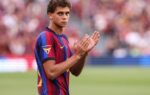 Hamza Abdelkarim en action avec le Barça lors du Trophée Joan Gamper face à Al Ahly.