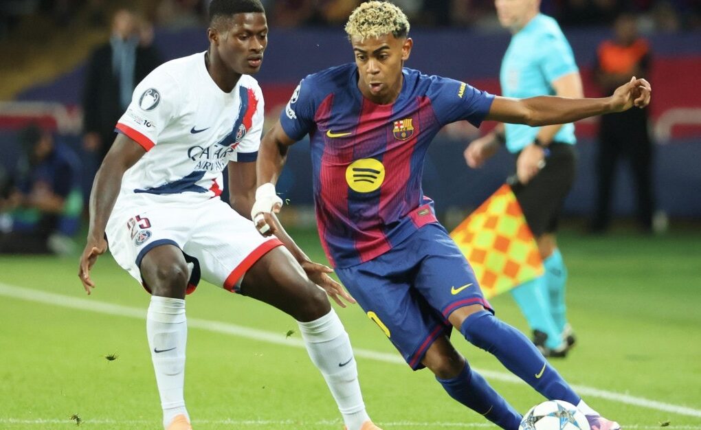 Le Barça pendant une rencontre de Ligue des Champions.