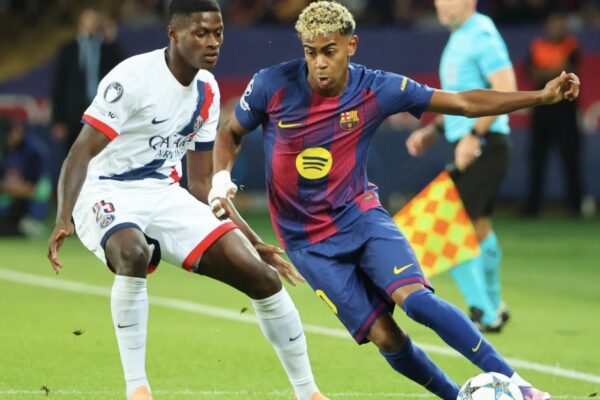 Le Barça pendant une rencontre de Ligue des Champions.
