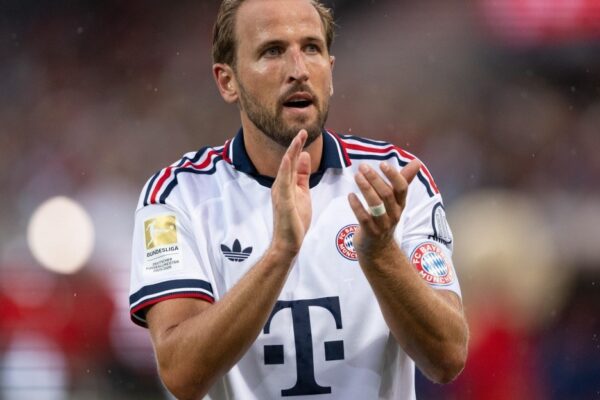 Harry Kane sur le terrain avec le Bayern Munich.