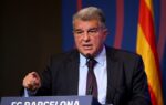 Joan Laporta s’exprime avant la rencontre entre le Barça et Feyenoord au Camp Nou.