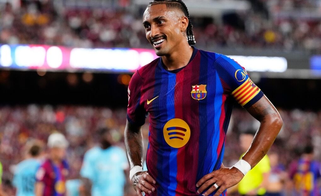 Raphinha sous le maillot du FC Barcelone lors de la victoire face au Rayo Vallecano.