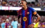 Raphinha sous le maillot du FC Barcelone lors de la victoire face au Rayo Vallecano.