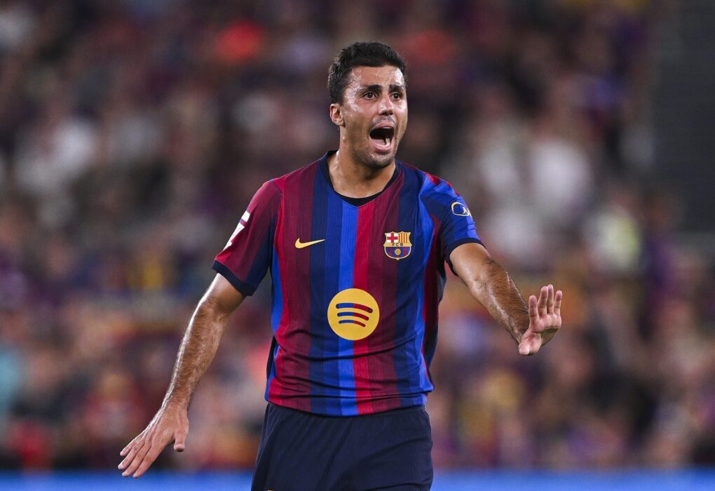 Rodri avec le Barça lors du match remporté 5-0 contre Valence.