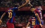 Raphinha sous le maillot du Barça lors de la victoire contre Séville.