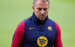 Iu Martínez lors d’un entraînement du Barça à la Ciutat Esportiva.