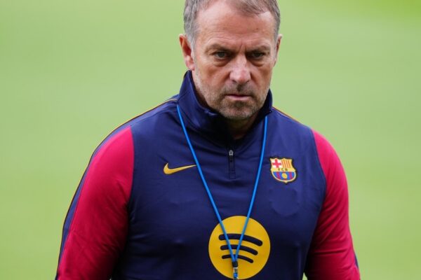 Iu Martínez lors d’un entraînement du Barça à la Ciutat Esportiva.