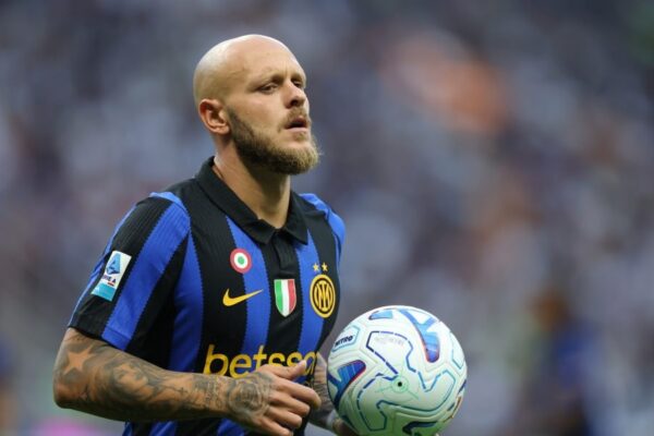 Federico Dimarco sous le maillot de l’Inter Milan pendant une rencontre.