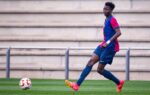 Hafiz Gariba en action avec le Juvenil A du FC Barcelone.