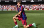 Fermín López sous le maillot du FC Barcelone pendant un match.
