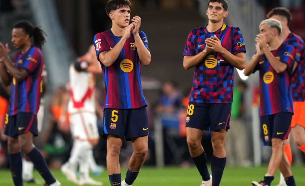 Les nouvelles recrues du Barça réunies au Camp Nou.