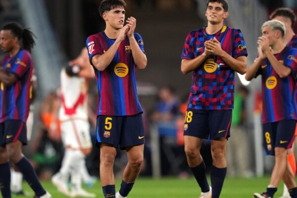 Les nouvelles recrues du Barça réunies au Camp Nou.