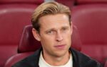 Frenkie de Jong lors d’une séance individuelle sur un terrain d’entraînement du FC Barcelone.