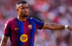 Gabriel Jesus sous les couleurs du FC Barcelone lors de sa présentation.