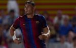 Ignasi Quer célèbre l’un de ses quatre buts avec le Barça Atlètic contre le CD Náxara.