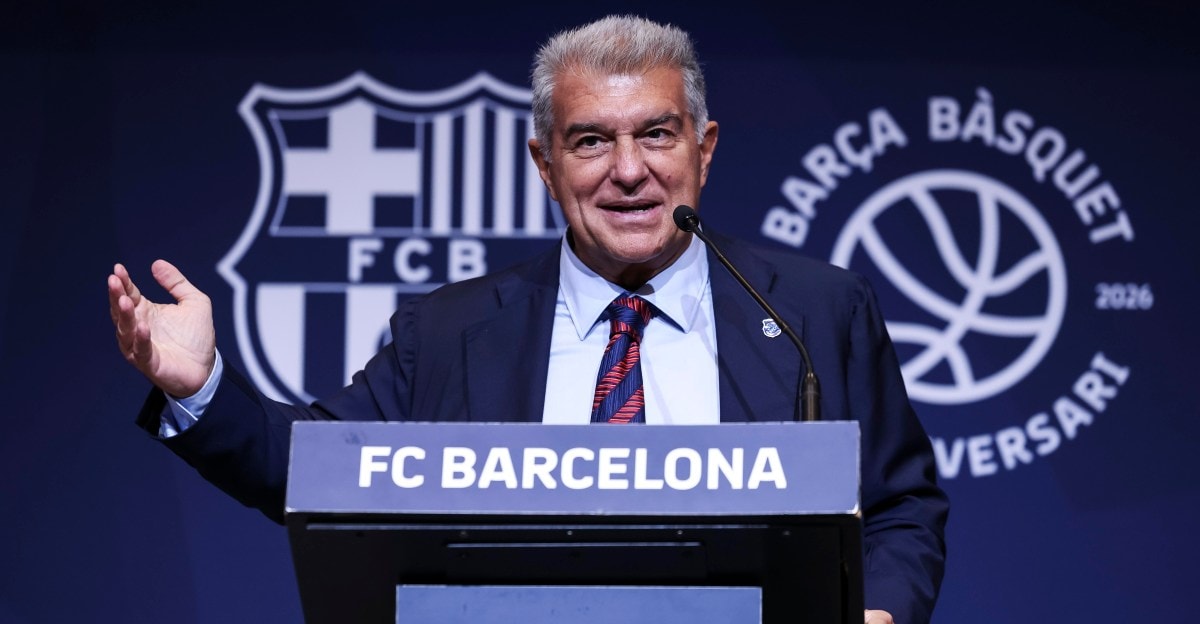 Joan Laporta s’exprimant sur l’échec du transfert de Julián Álvarez au Barça