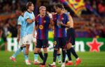 Gavi sous le maillot du FC Barcelone pendant une rencontre.