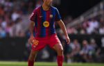 Rodri avec le FC Barcelone lors du succès 5-0 face à Valence à Mestalla.
